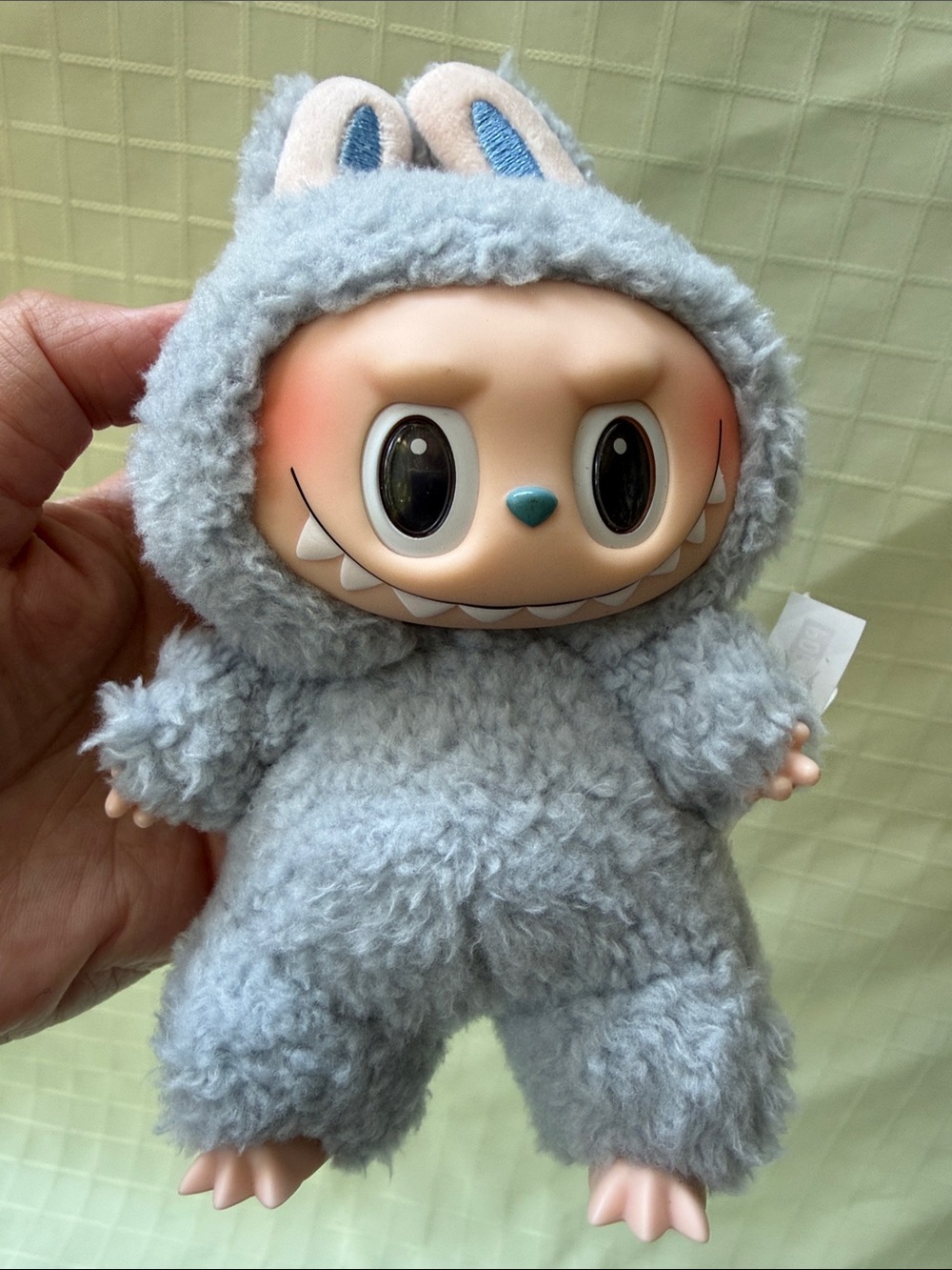 The Monsters Pop Mart Plush Blue-Grey Fuzzy Character Doll- Cute Collector Plush
